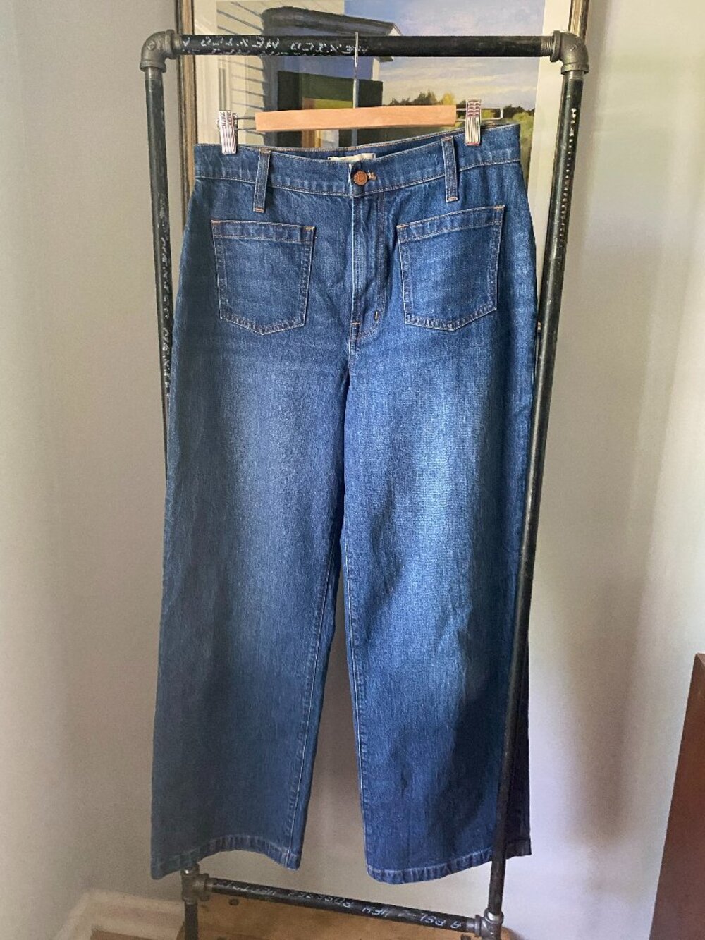 Madewell High-Rise Wide-Leg Patch Pocket Jeans, 29